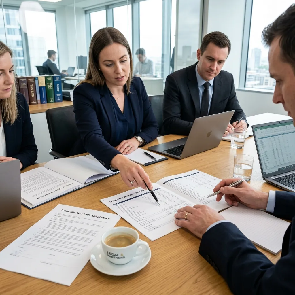 Besprechungssituation in einer Steuerberater-Kanzlei