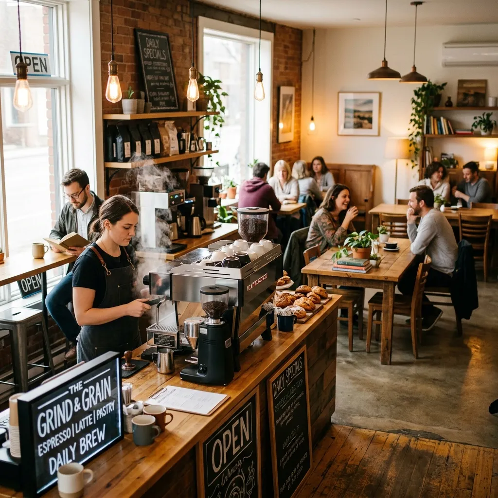 Gemütliches lokales Café